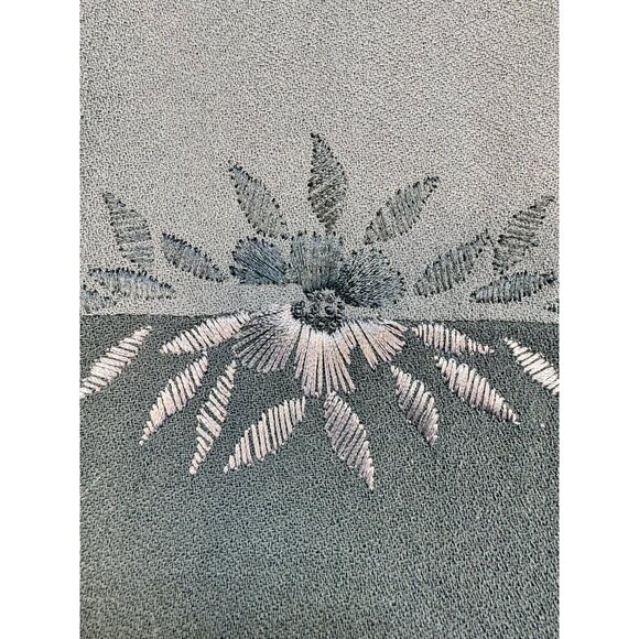 Kasper A.S.L. Women's Long Sleeve Dress Size 12 Blue Floral Embroidery - Picture 4 of 7